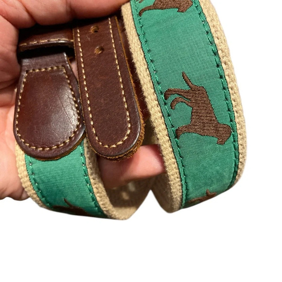 Little boys belt size 22. Hunter green with brown labs - Picture 4 of 8